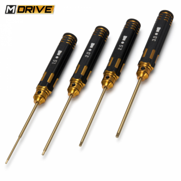 Pro TiN Allen Wrench Straight Hex Tool Set - 1.5, 2, 2.5 & 3mm in the group Brands / M / M-Drive / Hand Tools at Minicars Hobby Distribution AB (MD21000)