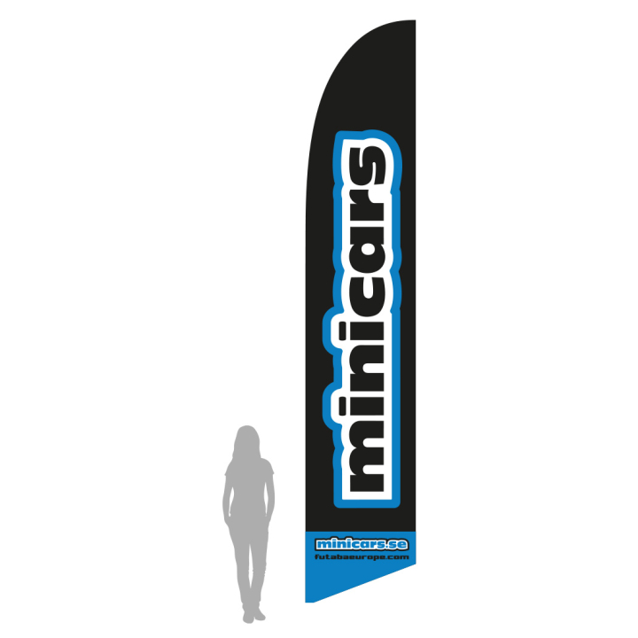 Beachflagga Minicars - XL 520cm