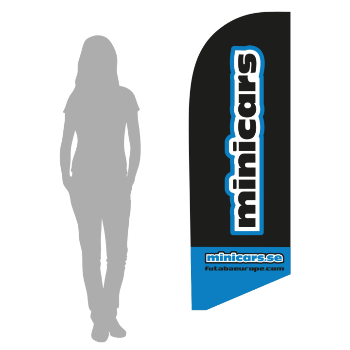 Beachflagga Minicars - XS 180cm