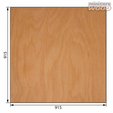 Flygplans Bjrk Plywood 0.8x915x915 mm 3-ply* i gruppen Fabrikat / M / Minicars Wood / Plywood Flak hos Minicars Hobby Distribution AB (MW1-08-915-915)