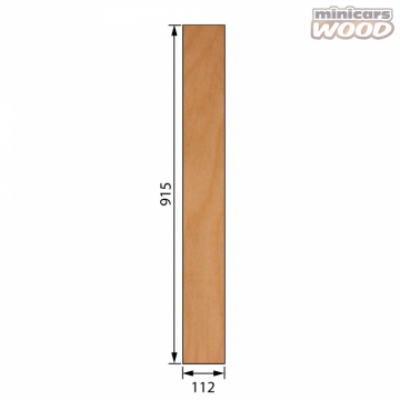 Aircraft Birch Plywood 4.0 x 112 x 915 mm 7-ply in der Gruppe Hersteller / M / Minicars Wood / Plywood Sheet bei Minicars Hobby Distribution AB (MW1-40-112-915)