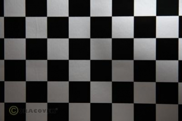Oracover Fun 3 Silver-Black Checkered 2m in the group Brands / O / Oracover / Oracover at Minicars Hobby Distribution AB (O43-091-071-002)