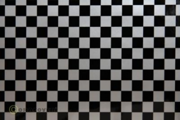 Oracover Fun 4 Silver-Black Checkered 2m in der Gruppe Hersteller / O / Oracover / Oracover bei Minicars Hobby Distribution AB (O44-091-071-002)