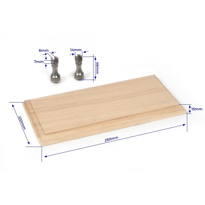 OcCre Display-platta 250x120mm Ek med Metallstöd