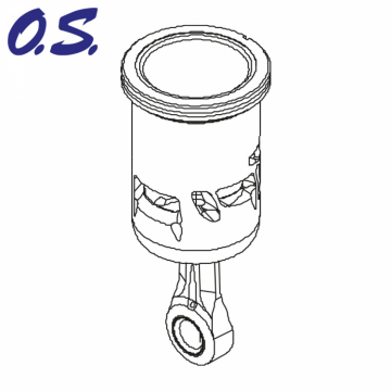 Piston, Sleeve & Conrod SPEED R21-Euro in the group Brands / O / O.S.Engine / Spare Parts Surface at Minicars Hobby Distribution AB (OS2C403010)