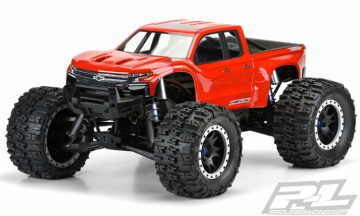 Pre-Cut 2019 Chevy Silverado Z71 Trail Boss X-Maxx in the group Brands / P / Pro-Line / Bodies Truck at Minicars Hobby Distribution AB (PL3507-17)