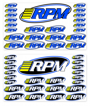 Decal Sheet Pro Logo RPM (2) in the group Brands / R / RPM / Car Parts at Minicars Hobby Distribution AB (RPM70005)