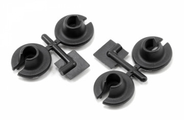 Shock Spring Cups Black (4) in der Gruppe Hersteller / R / RPM / Car Parts bei Minicars Hobby Distribution AB (RPM73152)
