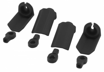 Shock Shaft Guards Black (4) Traxxas Ultra, Big Bore in the group Brands / R / RPM / Car Parts at Minicars Hobby Distribution AB (RPM80402)