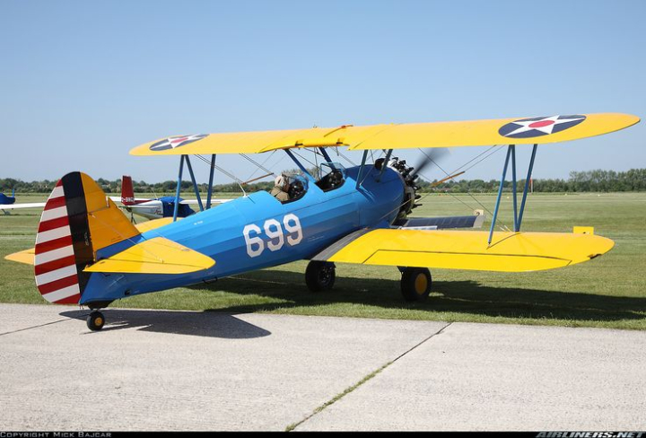 PT-17 Stearman Blå/gul 20cc Gas ARF