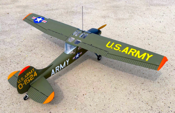 Cessna L-19A Bird Dog 2502mm 35-40cc in the group Brands / S / Seagull / Airplane at Minicars Hobby Distribution AB (SEA378)