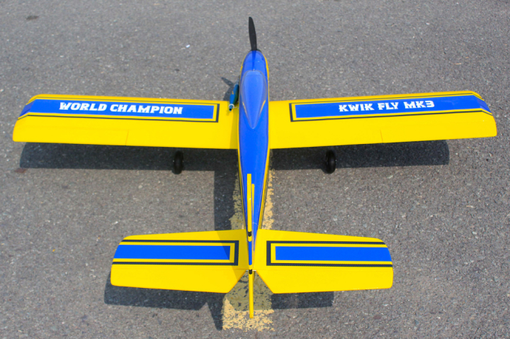 Kwik Fly MK3 Yellow Pattern 160cm 46-55 GP/EP ARF