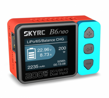 SkyRC B6neo DC Charger Input 10-28volt Red/Blue in the group Brands / S / SkyRC / Chargers & Power Supply at Minicars Hobby Distribution AB (SK100198)