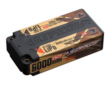 Li-Po Battery 2S 7,6V 6000mAh 100C Shorty HV Gold in der Gruppe Hersteller / S / Sunpadow / Sunpadow Batterier bei Minicars Hobby Distribution AB (SW554385)