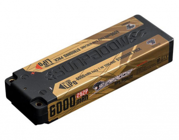 Li-Po Battery 2S 7,4V 6000mAh 120C Stick Gold in the group Brands / S / Sunpadow / Sunpadow Batterier at Minicars Hobby Distribution AB (SW5660041)