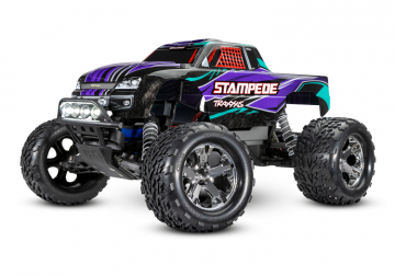 Stampede 2WD 1/10 RTR TQ Lila LED med Batt/Laddare i gruppen Fabrikat / T / Traxxas / Modeller hos Minicars Hobby Distribution AB (TRX36054-61-PRPL)