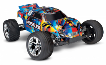 Rustler 2WD 1/10 RTR TQ Rock'n'Roll - Utan Batt/Laddare* UTG i gruppen Fabrikat / T / Traxxas / Modeller hos Minicars Hobby Distribution AB (TRX37054-4-RNR)