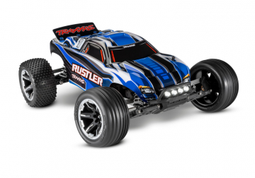 Rustler 2WD 1/10 RTR TQ Bl LED - Med Batteri/Laddare i gruppen Fabrikat / T / Traxxas / Modeller hos Minicars Hobby Distribution AB (TRX37054-61-BLU)