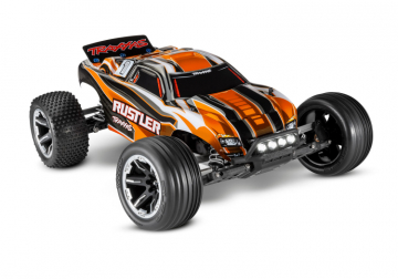 Rustler 2WD 1/10 RTR TQ Orange LED - Med Batteri/Laddare i gruppen Fabrikat / T / Traxxas / Modeller hos Minicars Hobby Distribution AB (TRX37054-61-ORNG)