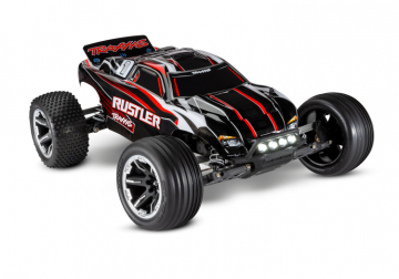 Rustler 2WD 1/10 RTR TQ Rd/Svart LED - Med Batteri/Laddare i gruppen Fabrikat / T / Traxxas / Modeller hos Minicars Hobby Distribution AB (TRX37054-61-RBLK)