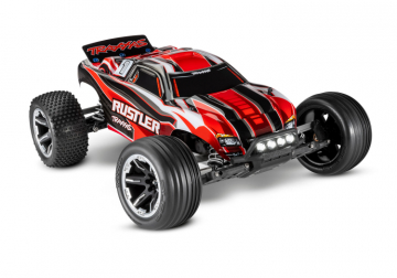 Rustler 2WD 1/10 RTR TQ Rd LED - Med Batteri/Laddare i gruppen Fabrikat / T / Traxxas / Modeller hos Minicars Hobby Distribution AB (TRX37054-61-RED)