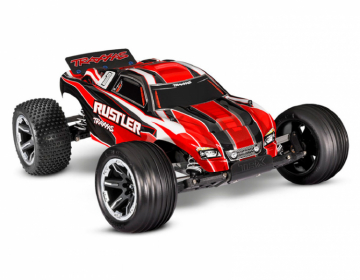 Rustler 2WD 1/10 RTR TQ Red USB - With Battery/Charger in the group Brands / T / Traxxas / Models at Minicars Hobby Distribution AB (TRX37054-8-RED)