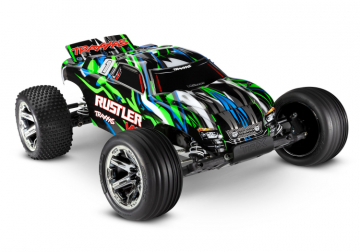 Rustler VXL 2WD 1/10 RTR TQi TSM Grn 272R - utan Batt/Ladd i gruppen Fabrikat / T / Traxxas / Modeller hos Minicars Hobby Distribution AB (TRX37076-74-GRN)