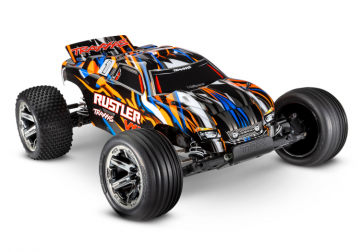 Rustler VXL 2WD 1/10 RTR TQi TSM Orange 272R - utan Batt/Ladd i gruppen Fabrikat / T / Traxxas / Modeller hos Minicars Hobby Distribution AB (TRX37076-74-ORNG)