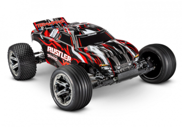 Rustler VXL 2WD 1/10 RTR TQi TSM Red 272R - w/o Batt/Charger* in the group Brands / T / Traxxas / Models at Minicars Hobby Distribution AB (TRX37076-74-RED)