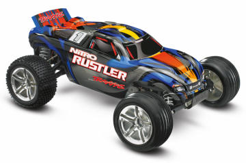 Nitro Rustler TRX2.5 RTR TQi TSM Bl* i gruppen Fabrikat / T / Traxxas / Modeller hos Minicars Hobby Distribution AB (TRX44096-3-BLU)