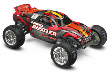 Nitro Rustler TRX2.5 RTR TQi TSM Röd* i gruppen Fabrikat / T / Traxxas / Modeller hos Minicars Hobby Distribution AB (TRX44096-3-RED)