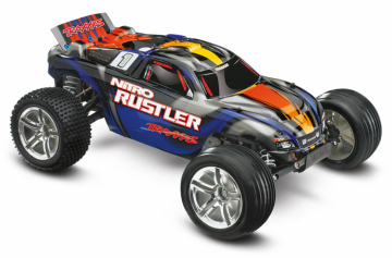 Nitro Rustler TRX2.5 RTR TQi TSM Silver/Blå* i gruppen Fabrikat / T / Traxxas / Modeller hos Minicars Hobby Distribution AB (TRX44096-3-SBL)