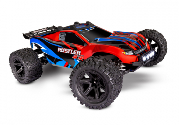 Rustler 4x4 XL-5 1/10 RTR TQ Rd LED med Batteri & Laddare i gruppen Fabrikat / T / Traxxas / Modeller hos Minicars Hobby Distribution AB (TRX67064-61-RED)