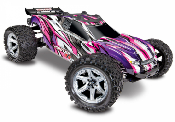 Rustler 4x4 VXL 1/10 RTR TQi TSM Pink utan batt/laddare* i gruppen Fabrikat / T / Traxxas / Modeller hos Minicars Hobby Distribution AB (TRX67076-4-PINK)