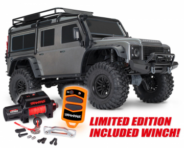 TRX-4 Scale & Trail Crawler Land Rover Defender Silver med Vinsch RTR i gruppen Fabrikat / T / Traxxas / Modeller hos Minicars Hobby Distribution AB (TRX82056-84-SLVR)