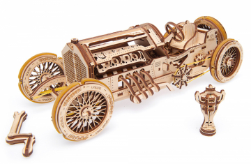 Ugears U-9 Grand Prix Car in the group Build Hobby / Wood & Metal Models / Wooden Model Mechanical at Minicars Hobby Distribution AB (UG70044)