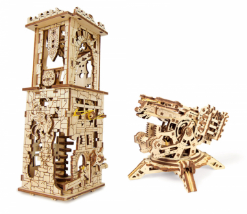 Ugears Archballista-Tower in the group Build Hobby / Wood & Metal Models / Wooden Model Mechanical at Minicars Hobby Distribution AB (UG70048)