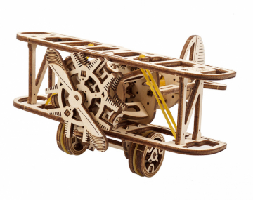 Ugears Mini-Biplane in the group Build Hobby / Wood & Metal Models / Wooden Model Mechanical at Minicars Hobby Distribution AB (UG70159)