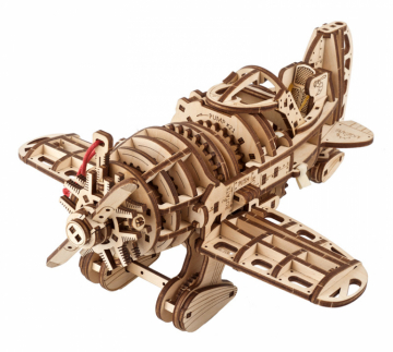 Ugears Mad Hornet Airplane in the group Build Hobby / Wood & Metal Models / Wooden Model Mechanical at Minicars Hobby Distribution AB (UG70183)
