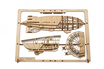 Ugears Zeppelin 2.5D Puzzle in the group Build Hobby / Wood & Metal Models / Wooden Model Mechanical at Minicars Hobby Distribution AB (UG70208)