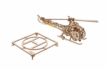 Ugears Mini Helicopter in the group Build Hobby / Wood & Metal Models / Wooden Model Mechanical at Minicars Hobby Distribution AB (UG70225)