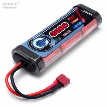 NiMH Battery 7,2V 3000mAh T-connector in the group Accessories & Parts / Batteries & Accessories at Minicars Hobby Distribution AB (VP3000SCH6D2)