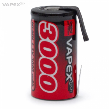 NiMH Batteri 1,2V 3000mAh Sub-C i gruppen Fabrikat / V/W / Vapex / NiMh Batterier hos Minicars Hobby Distribution AB (VP3000SCT)