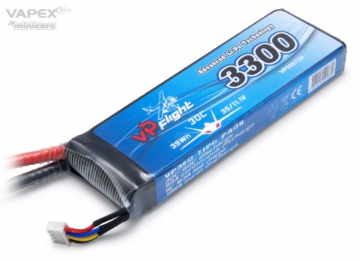 Li-Po Batteri 3S 11,1V 3300mAh 30C PREMIUM i gruppen Tillbehör & Delar / Batterier & Tillb. hos Minicars Hobby Distribution AB (VP92872III)