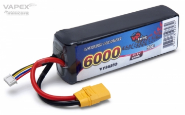 Li-Po Batteri 3S 11,1V 6000mAh 50C XT90-Kontakt i gruppen Tillbehör & Delar / Batterier & Tillb. hos Minicars Hobby Distribution AB (VP98232)