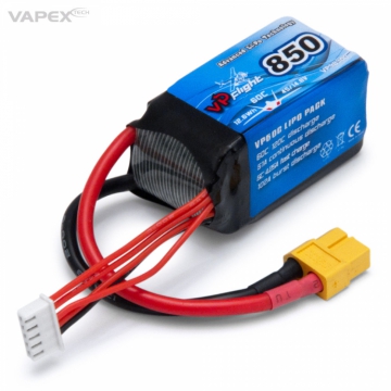 Li-Po Battery 4S 14,8V  850mAh 60C  XT60-Connector in der Gruppe Hersteller / V/W / Vapex / Li-Po Batteries bei Minicars Hobby Distribution AB (VP98300)