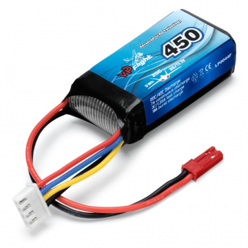 Li-Po Battery 3S 11,1V  450mAh 20C BEC-Connector in the group Brands / V/W / Vapex / Li-Po Batteries at Minicars Hobby Distribution AB (VPLP0044F)