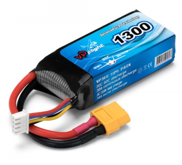 Li-Po Batteri 3S 11,1V 1300mAh 30C XT60-Kontakt i gruppen Fabrikat / V/W / Vapex / Li-Po Batterier hos Minicars Hobby Distribution AB (VPLP014FXT)
