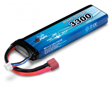 Li-Po Batteri 2S 7,4V 3300mAh 25C T-Kontakt i gruppen Fabrikat / V/W / Vapex / Li-Po Batterier hos Minicars Hobby Distribution AB (VPLP032FD)