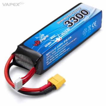 Li-Po Batteri 4S 14,8V 3300mAh 25C XT60-Kontakt i gruppen Fabrikat / V/W / Vapex / Li-Po Batterier hos Minicars Hobby Distribution AB (VPLP034FXT)